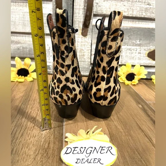 COACH Lace Up Leopard Print Bootie Size 5B New - Picture 7 of 14